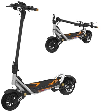 10''Monopattino Elettrico Adulto, 8OO.W Motore Potente Scooter Elettrico Pieghevole, 45KM di Autonomia, 48V 13Ah Batteria, Velocità fino a 25KM/H, Carico Massimo 120KG