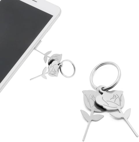 2 Pcs Rose Fiore Spilla di Espulsione della Scheda SIM, Spilli Estrattori per Rimozione Scheda SIM, Inossidabile Strumento Rimozione Della Scheda SIM, SIM Card Pin