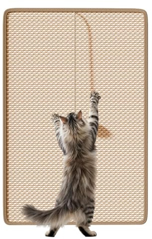 Cat Scratcher - Kratzbrett Für Kätzchen Mit Spielzeugbällen - Sisal Kratzbrett Vertikal Wand Eck Möbelschutz,Für Langweilige Hauskatzen Indoor