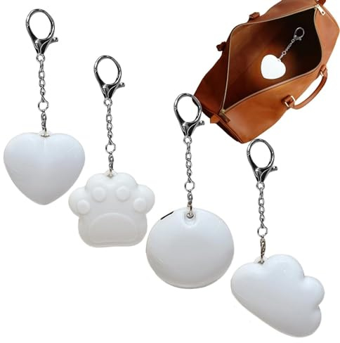 Juego de luces LED para bolso – Llavero recargable de 4 piezas con sensor automático, iluminación de mini bolso, luz de comodidad portátil | Cartera de mano para mujeres y niñas, viajes, viajes, citas