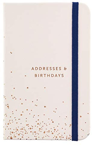 Busy B 8748 Adress- och födelsedagsbok – med klistermärken och adressetiketter, rosa/guld