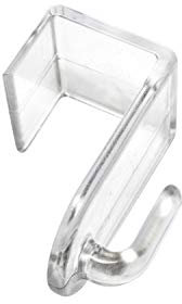 Gardinia Deko-Haken für Fenster und Türen, Für Flügelstärken von 12 mm - 16,5 mm, Montage ohne Bohren, Ideal zur Dekoration, Kunststoff, Transparent