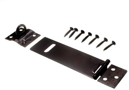 HASP & Tacker-Set, 100 mm, Schwarz, 10 Stück