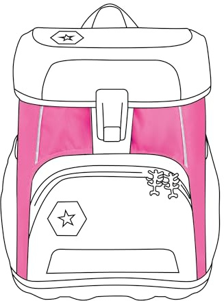 Step by Step Neon Pull-Over für Cloud Schulranzen, pink, Reflektorüberzug mit Leuchteffekt für mehr Sichtbarkeit, einfache Anbringung