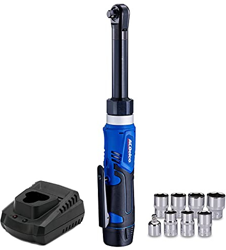ACDelco ARW1218-3P G12 Series 12V Li-ion Cordless 3/8” 40 ft-lbs. Extended Ratchet Wrench Tool Kit