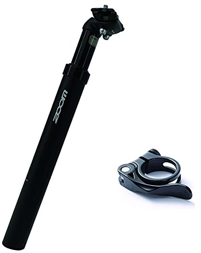 RUJOI Fahrradsattelstützen, verstellbare Federsattelstütze 27,2 mm 31,6 mm Aluminium Sattelstütze für MTB Rennrad, Schnellspanner-Sattelstützenklemme inklusive/RST0030