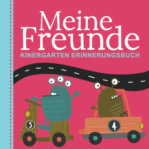 Meine Freunde - Kindergarten Erinnerungsbuch: Handliches Freundschaftsbuch mit tollen Monstern und Aliens - Für Jungen und Mädchen ab 3 Jahren