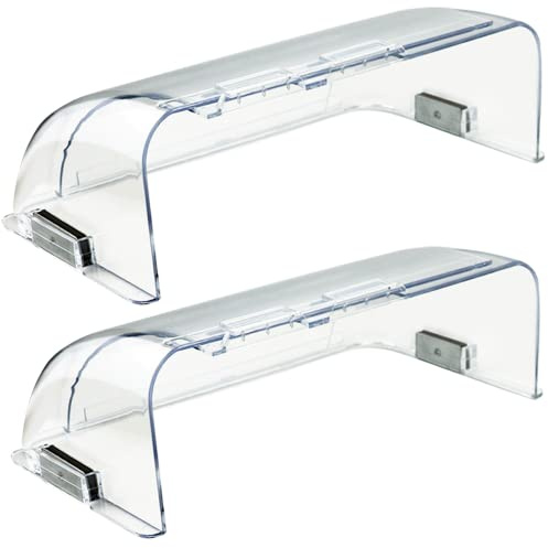 Binazon Heating & Air Vent Deflector for Vents, Sidewall, Ceiling, Floor Registers - Adjust Between 9-14, Magnetic Vent Covers for Air Conditioning, Heat, AC, Floor, Under Furniture (2 Pack Clear)