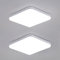 DAXGD Plafón Led Cuadrado 32W, Lamparas de Techo LED Estanco IP54, 3600LM 6500K Blanco Frío, Plafón Baño Cocina Pasillo Balcón 25cm, Pack de 2 Unidades