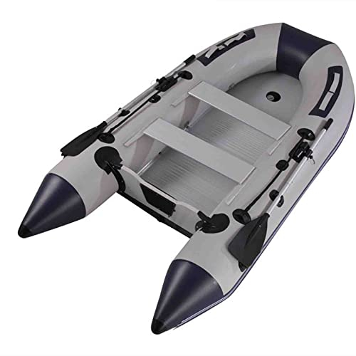 FJAUOQ Schlauchboot für Wave Geeignet Freizeitboot Paddelboot Motorboot Angelboot mit 2 Sitzbänken Alu Boden Paddel Pumpe Reparaturset Tasche aufblasbar PVC,380x165