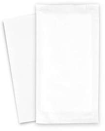 Hypafol Bestecktasche mit Serviette | 38x38cm, weiß, 1/8 Falz, 500 Stück | hochwertige Bestecktasche aus Papier | Serviette aus Zellstoff | für Geburtstage, Catering, Gastronomie & Kantine (weiß)