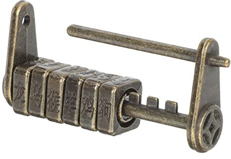 Hemobllo Serratura Retro Cinese Per Armadietti e Design Vintage Con Caratteri Tradizionali Sicura e Decorativa Per Gioielli e Mobili Non Ripristinabile Perfetta Per Regali e