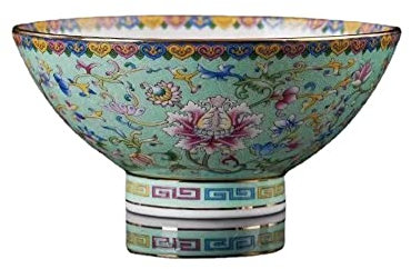 Bol en céramique, bol à soupe, bol à riz en porcelaine de style palais ancien chinois, bol à porridge, bol à soupe 13 cm 5,1 pouces Palais en céramique coloré de style chinois Cadeau Palais en céramiq