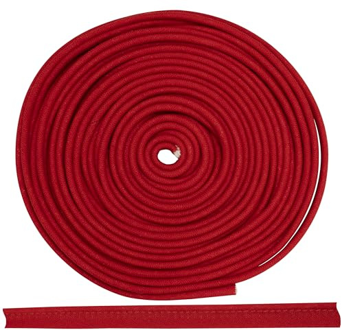 AERZETIX - C72045 - Paspel Schrägband Zierband 4,5 meter x 10 mm - aus 50% polyester und 50% baumwolle - farbe Rot - passepartout borten kleidung kissen quilt paspeln zum nähen