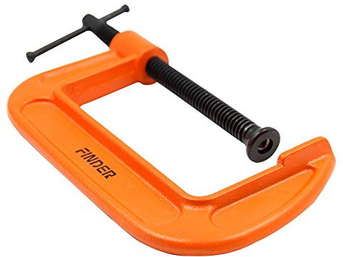 Metal G Type Hand Screws Clamp Premium Heavy Thicken G Type Hand Screw Clamp with Carbon Steel Rod for Woodworking Benches (1 pulgada)