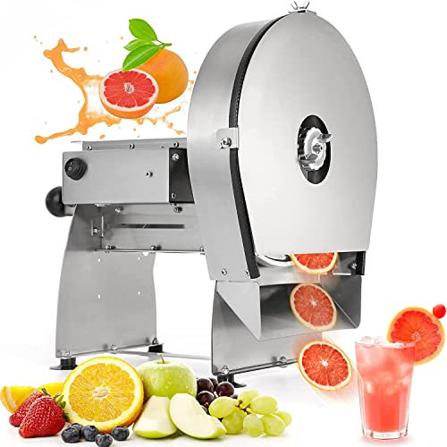 Veg Chopper and Dicer,Electric Vegetable Slicer, Commercial Fruit Shredder Adjustable Thickness 0-0.39’’(0-10mm) Food Cutter for Slicing Onion Ginger Cucum Lemon Cabbage