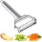 CHEFZOCO Pelapatate multifunzionale, grattugia e grattugia 4 in 1, accessorio da cucina, design universale, buccia frutta e verdura, grattugia fine, affettatrice a julienne, estrattore per germogli