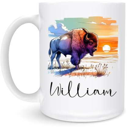 Tazza Personalizzata Bison Latte Thè Mug Divertente Tazza Da Caffè In Ceramica Con Manico Grande Tazza Colazione 330Ml