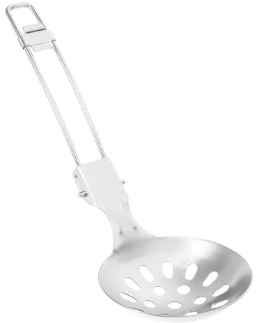 HONMEET Klappbarer Edelstahl Kochlöffel Mit Faltbarem Griff Campinglöffel Für Outdoor-kochbedürfnisse Faltbares Servierbesteck Für Reisen Und Angeln