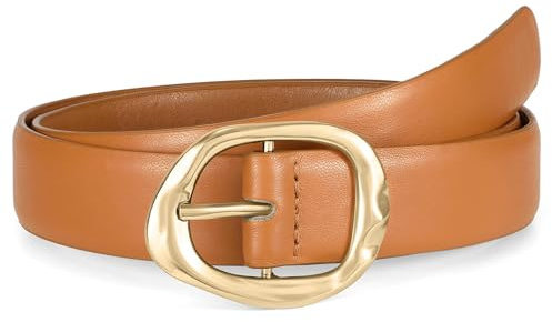 Waist Wow Ledergürtel für Damen Mode Gürtel für Damen für Jeans Hosen Kleid Leder Gürtel mit Gold Schnalle