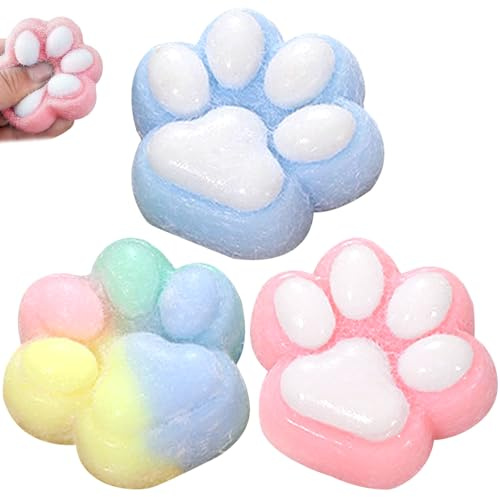 GWAWG Taba Squishy, Handgemachtes Squishy Big Cat Paw Squeeze Toys, Squishy Cat Paw, Lustige Neuheit Niedliche Tiere Stress Relieving Fidget Spielzeug für Kinder Erwachsene Perfekt für Angst