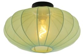 Qazqa Design Deckenleuchte, Deckenlampe - Bida - Grün, Rund, 42cm, Ideal als Flur, Schlafzimmerlampe, Wohnzimmerlampe und childrens room
