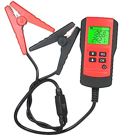 Vaguelly Batterie Tester Für Auto Batterieprüfer Mit Lcd-anzeige Und Piepton Kfz-batterieanalysator Für Pkw Genaue Spannungsmessung Widerstandstest Batteriestatusanzeige