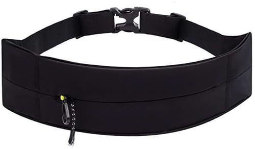 Roysmart Laufgürtel für Handy, Hüfttasche, Lauftasche Jogging, Bauchtasche Damen und Herren Sportgürtel, Running Belt zum Joggen, Laufen, Sport, Fitness (Schwarz)