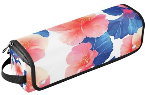 Hair Tools Travel Bag with Heat Resistant Pad Large Capacity Hair Tool Organizer for Flat Irons, Straighteners, Curling Irons,Cartoon Begonia White Hair Accessories Organizer para viajar en, cartoon