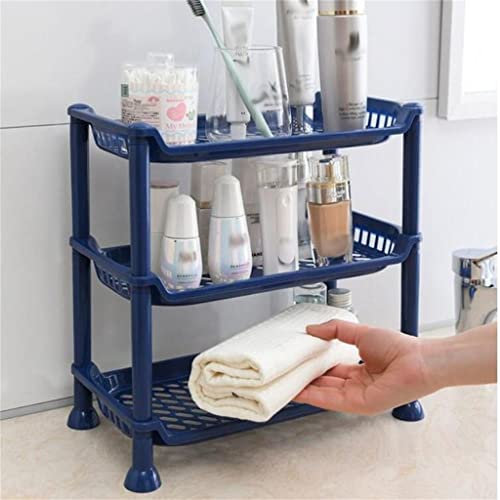Floor-to-Ceiling Bathroom Storage Rack - Countertop Supplies Washbasin & Toilet Cabinet Space-Saving Washstand Shelf for Home & Office Use