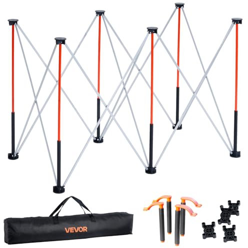 VEVOR Banco da Lavoro Pieghevole Portatile 1267 x 665 mm Tavolo di Lavoro Pieghevole Senza Montaggio, Carico di 1135 kg con Borsa Portaoggetti, Piano del Tavolo Non Incluso, per Garage, Officina