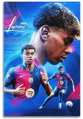 sipfsi Lamine Yamal Super-Fußball-Poster, Kunstwerke, Bild, Druck, Wandkunst, Gemälde, Leinwand, Dekoration, Zuhause, dekorativ, 30 x 45 cm