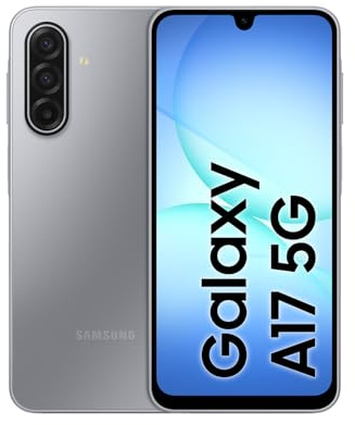Samsung Galaxy A17 5G AI Smartphone, KI-Handy mit Android, Dünner 7,5-mm-Rahmen, 50-MP-Kamera, 256 GB Speicher, 8 GB RAM, 5.000-mAh-Akku, Gray, 2,5 Jahre Herstellergarantie [Exklusiv auf Amazon]