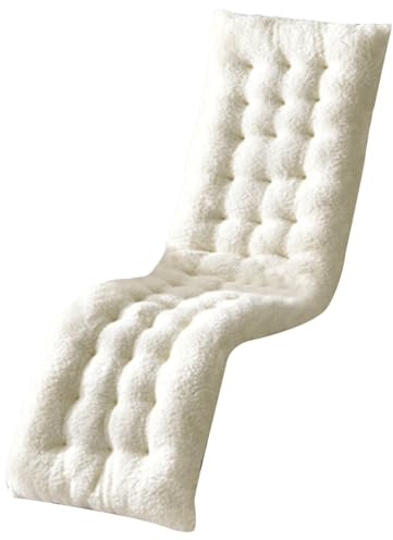 Cojines para tumbonas de 20.9x66.9x3.15 pulgadas Cojines para sillas de banco de jardín con cuerda para atar Silla reclinable suave Colchón enrollable para viajes en interiores y exteriores Senderism