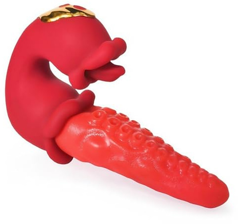 LZMYZ Vibration für Frauen 2 in 1 Zungen Vibrator mit 10 Vibrationsmodi & Tentakel Dildo G Punkt Klitoris Stimulator Lecken Vibratorenset Sexspielzeug für Paare & Frauen Masturbation