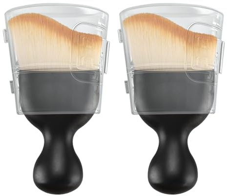 Lot de 2 brosses de nettoyage pour intérieur de voiture, poils doux avec étui, brosse à poussière pour tableau de bord, écran, aérations de climatisation, espace entre les sièges