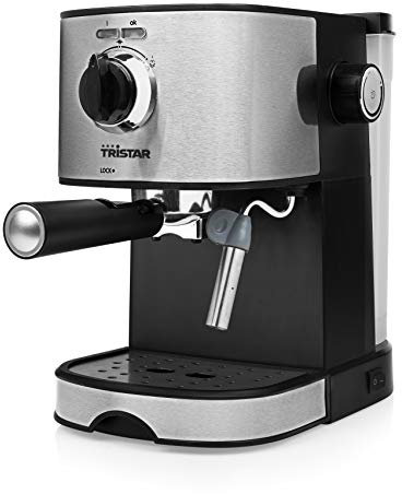 Tristar Espresso Coffee Machine | 15 Bar Pressure | Milk Frother | Removeable Water Tank | BPA Free | Black | 1.2L | CM-2275BS
