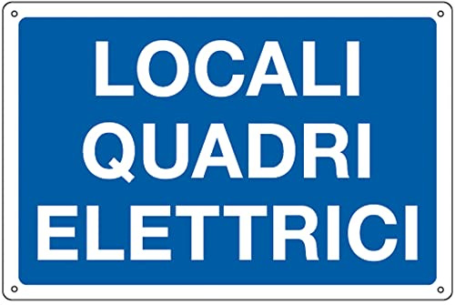 CARTELLO ALLUMINIO 30x20cm 'Locale quadri elettrici' CARTELLI SEGNALATORI