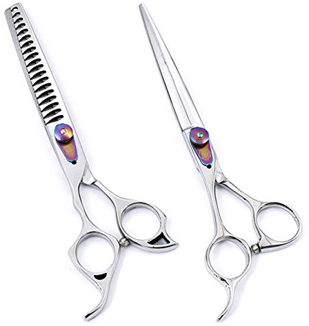 WYGC Scissors Professionel Linke Hand Profi Hunde Haarschere,Rostfreier Stahl Haustier Bräutigam-Haar Werkzeug Perfekt Trimmer-Kit zum Katze Hund 7,0 Zoll