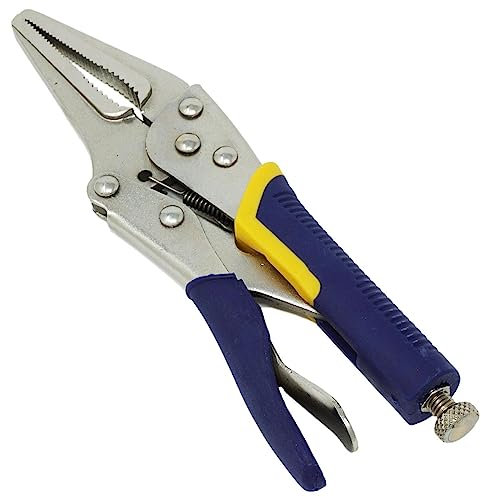 Dapetz ® 9 Locking Pliers/Long Nose Mole Grip Locking Vice Pliers - Straight Soft Grip Handle Made from Hardened & Tempered CRV Steel