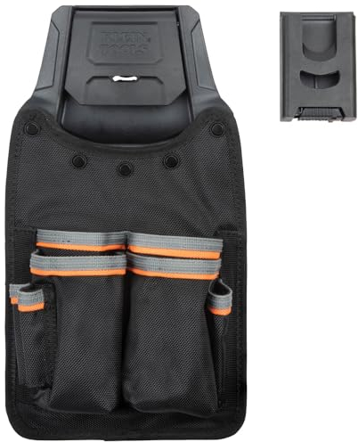 Klein Tools 55912 Werkzeugtasche, Tradesman Pro Modulares Spritzwerkzeug Tasche mit Gürtelclip für Klein Click Lock Modulares Wandregal und Werkzeuggürtel