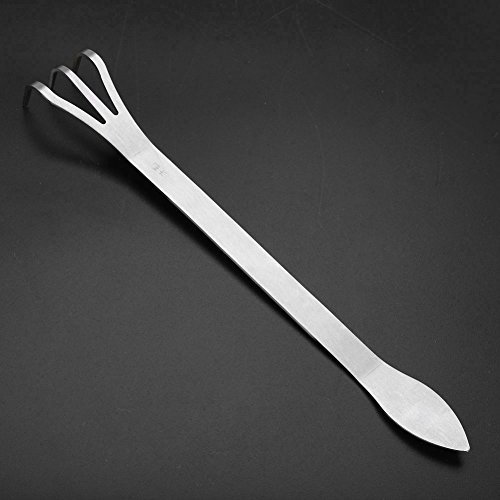 Cikonielf Root Rake, Stainless Steel Root Rake 3-Prong Loosen Soil Bonsai Tree Tools With Handle Easy To Hold Hand Rake Gardening Tools