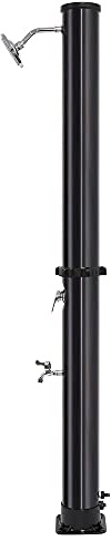 RELOVE Douche de Jardin 35L avec Douchette Douche exterieure Solaire Piscine Noir Douche Solaire Piscine extérieure de 35 litres Douche de Camping Extérieur Pomme de Douche,217 * 21 * 21cm