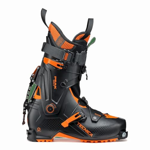 Tecnica Herren Zero G Peak Tourenskischuhe, Black-orange, 28.5