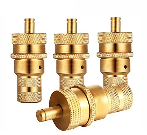 Asudaro Reifen Deflator, 4St Reifen Luft Deflatoren Entlüftungsventil 6-30 Psi Voreingestellter Reifen Deflator Universal Reifen Druckentlastungsventil Kit für Auto LKW Motorrad Geländewagen Typ 1