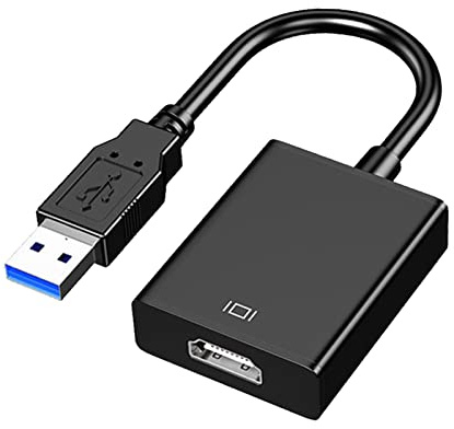 Divono USB To HDMI Adapter, Cable Video Converter Full Hd Signal Stable Smooth, For Laptops, Desktops, Monitors, Projectors, Tvs(Black)
