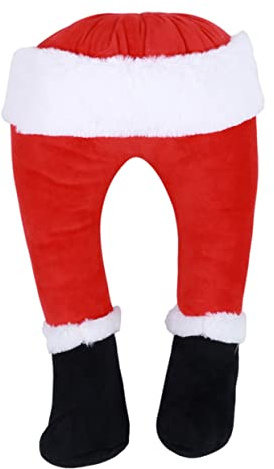 Garneck Prothetisches Bein des Weihnachtsmanns Grünes Rouge- Bling- Animierte Weihnachtselfenbeine Die Im Baum Stecken Weihnachtsbaumschmuck Rotes Festival-