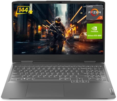 Lenovo LOQ Gaming Laptop, GeForce RTX 4060, AMD 8-Core Ryzen 7 7840HS (> i7-12700H), 15,6 pollici FHD, 64 GB DDR5 RAM, 1 TB SSD, webcam, HDMI, Wi-Fi 6, Windows 11 Home