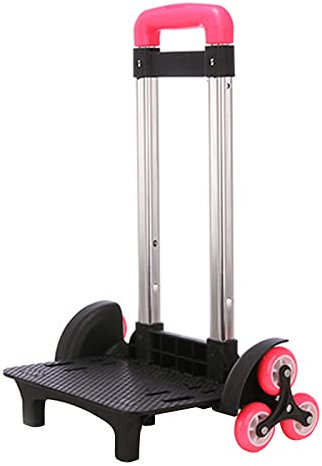 Carrito para mochila de aleación de aluminio – 6 carros plegables, carro de mano con ruedas para bolsos escolares