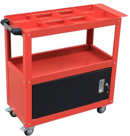 YCOVSFP Rollbarer Servicewagen, Werkzeugwagen Mit Rädern, Robuster Werkzeugwagen Mit Schubladen, Ideal for Garage, Lager Und Reparaturwerkstatt